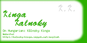 kinga kalnoky business card